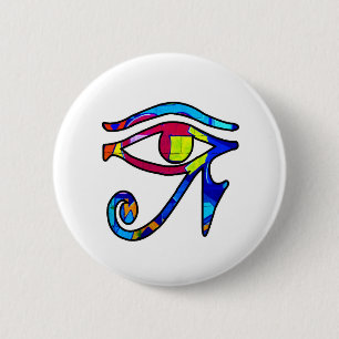 Graffiti Egyptian Eye Eye of Horus 6 Cm Round Badge