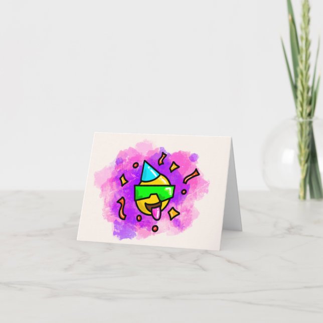 Graffiti Emoji Birthday Card (Front)