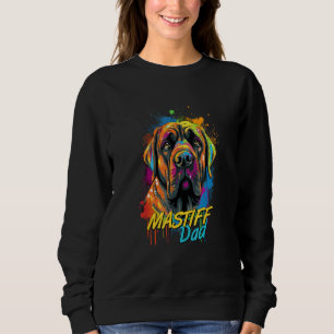 Graffiti English Mastiff Dad Mural Street Art Mast Sweatshirt