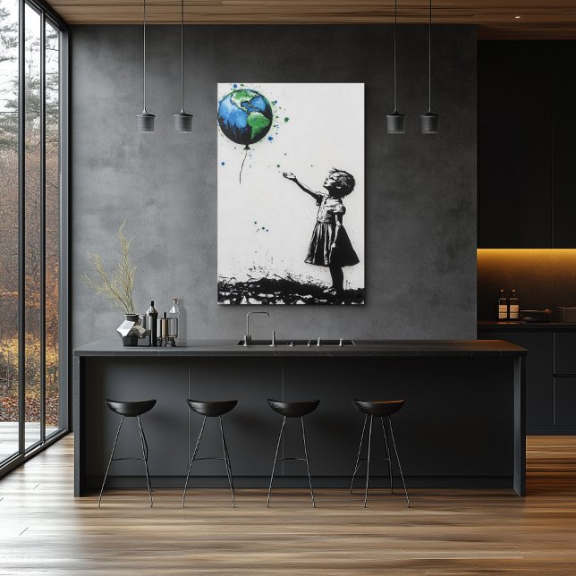 Graffiti Environmental Street Art in Green & Blue Poster (Creator Uploaded)