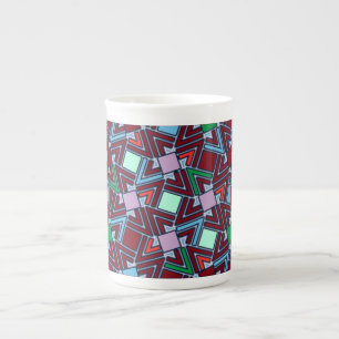 Graffiti Explosion Modern Geometric Pattern Bone China Mug