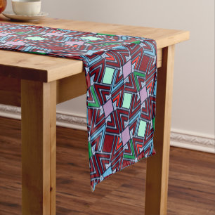 Graffiti Explosion – Modern Geometric Pattern Short Table Runner