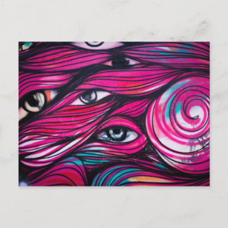Graffiti Eye Urban Street Art Postcard