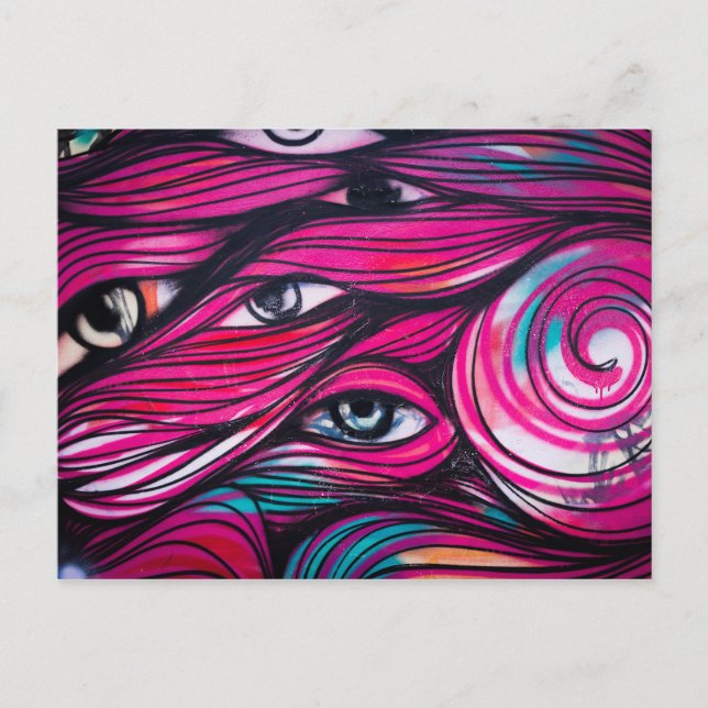 Graffiti Eye Urban Street Art Postcard (Front)