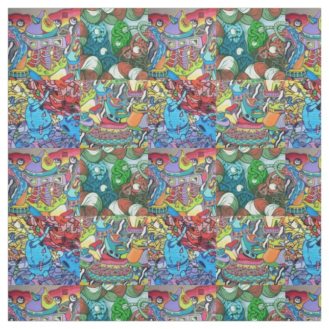 Graffiti Fabric (Swatch)