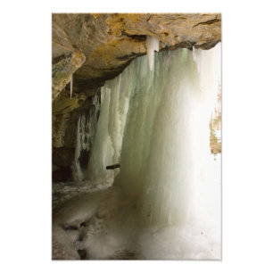 Graffiti Falls in winter, Dundee, Ohio Photo Print