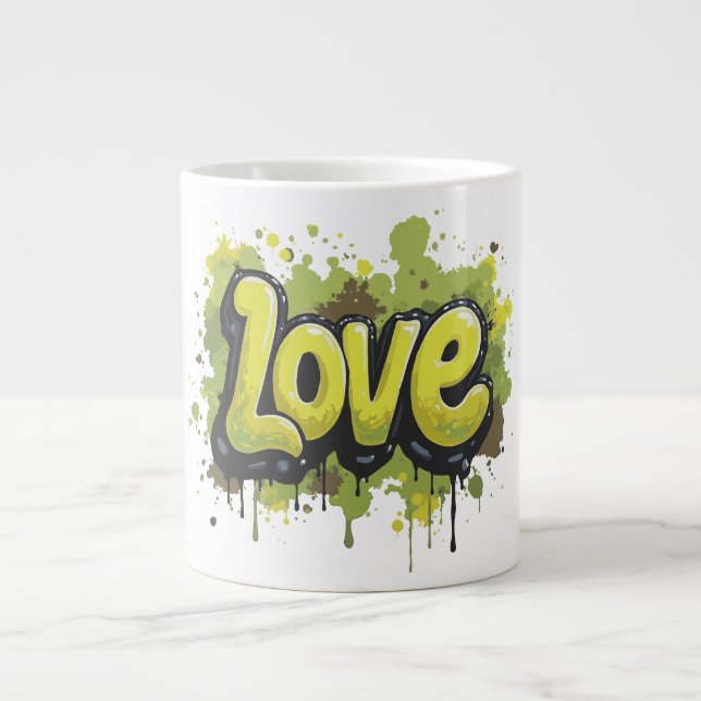 Graffiti Field of Endless Love Large Coffee Mug (Front)