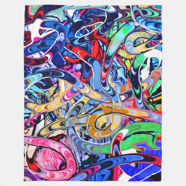 Graffiti Fleece Blanket (Front)