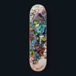 Graffiti Floral Deck for Skateboard<br><div class="desc">Make this Graffiti Floral Deck for Skateboard your own by adding your text. To access advanced editing tools, please go to "Personalise this template" and click on "Details", scroll down and press the "click to customise further" link. Ideal for any Occasion such as birthday or Graduation, for outdoor skateboarders who...</div>