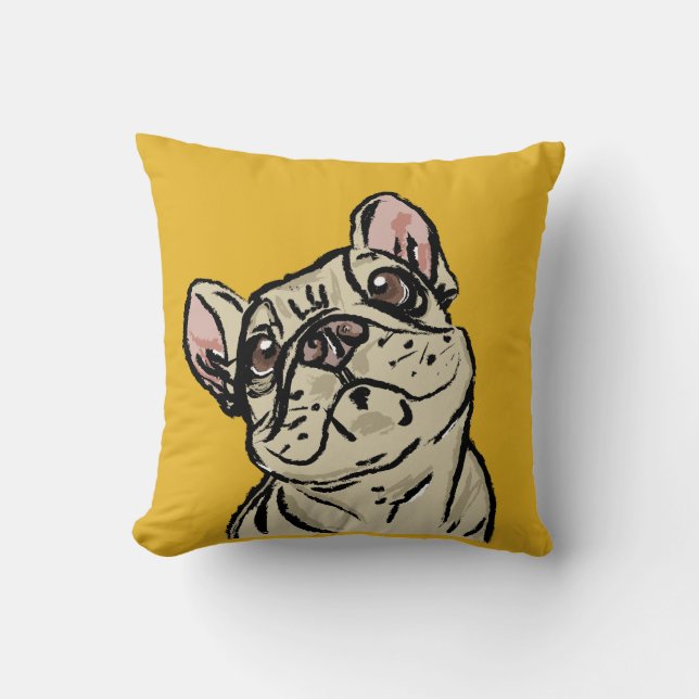 Graffiti French bulldog Cushion (Front)