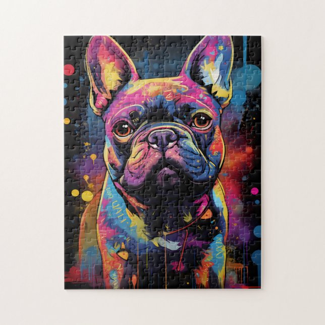 Graffiti French Bulldog Jigsaw Puzzle (Vertical)
