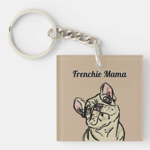 Graffiti French bulldog Key Ring