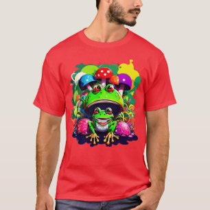 Graffiti Frog And Mushrooms T-Shirt