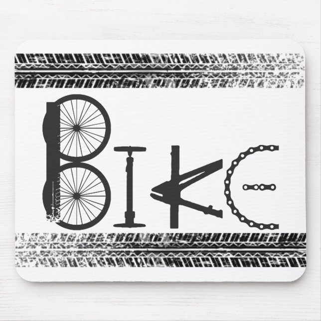 Graffiti from Bike Parts with Tire Tracks Mouse Pad (Front)