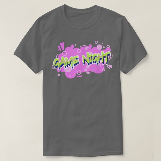 Graffiti Fun Game Night  T-Shirt (Design Front)