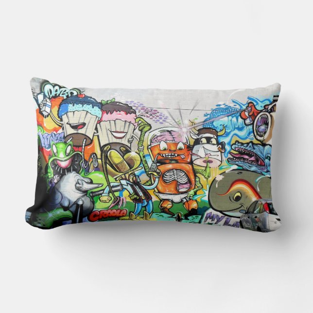 Graffiti Fun Lumbar Cushion (Front)