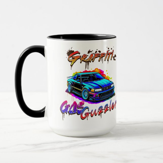 GRAFFITI GAS GUZZLER - DRIFT CAR MUG (Left)