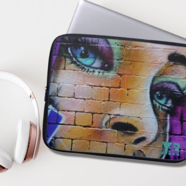 Graffiti Girl Monogram Laptop Sleeve (Creator Uploaded)
