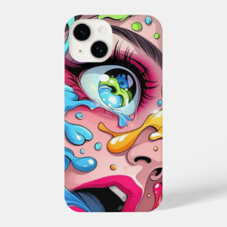 Graffiti girlish iPhone 14 Slim Fit Case, Glossy Case