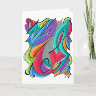 Graffiti Greeting Card