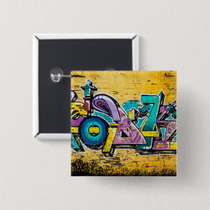 Graffiti, Grundarfjordur, Iceland 15 Cm Square Badge