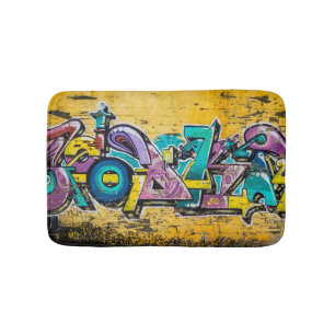 Graffiti, Grundarfjordur, Iceland Bath Mat