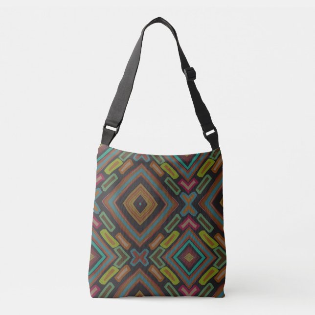 Graffiti Grunge Colourful Pattern Crossbody Bag (Front)