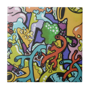 graffiti guts tile