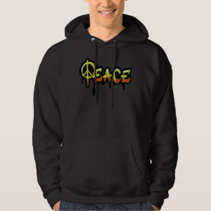 Graffiti Halftone Peace Peace Lettering Hoodie