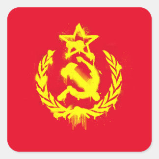 Graffiti Hammer & Sickle Stickers