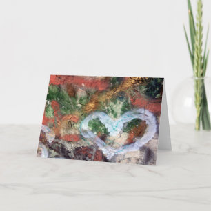 Graffiti Heart Blank Greeting Card