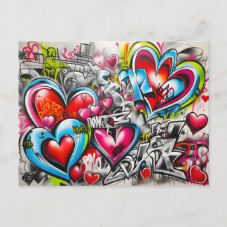 Graffiti Hearts # 3 Postcard