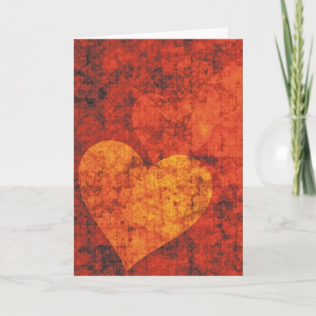 Graffiti Hearts Folded Greeting Card (Front)