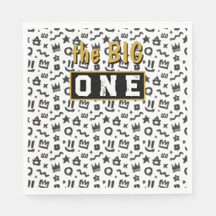 Graffiti Hip Hop Tags Black and Gold Rap Doodles N Napkin