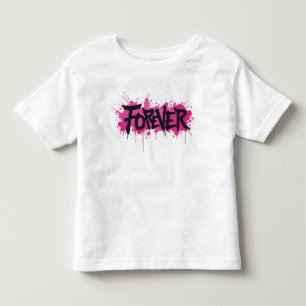 Graffiti Hot Pink "FOREVER" Toddler T-Shirt