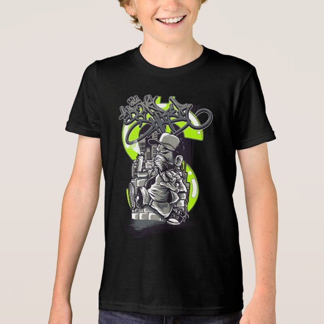 Graffiti Hustle: The Streets Speak Tri-Blend Shirt (Front)