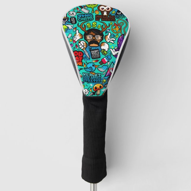  Graffiti illustration  Golf Head Cover (Front)