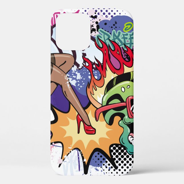 Graffiti illustration with street graffiti letters Case-Mate iPhone case (Back)