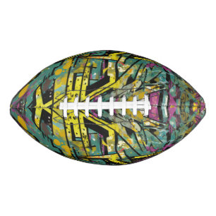 Graffiti in magenta and yellow football