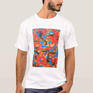 Graffiti In The Attic-Hand Painted Abstract Art T-Shirt