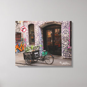Graffiti Laneway Wrapped Canvas Print