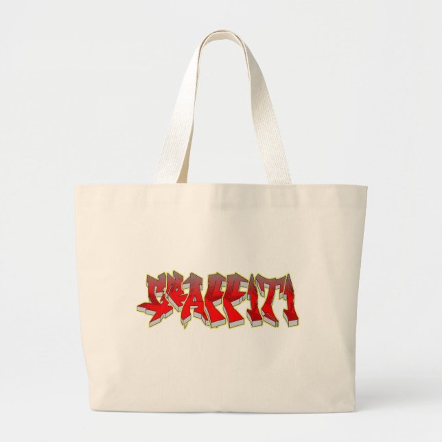 Graffiti Large Tote Bag (Front)