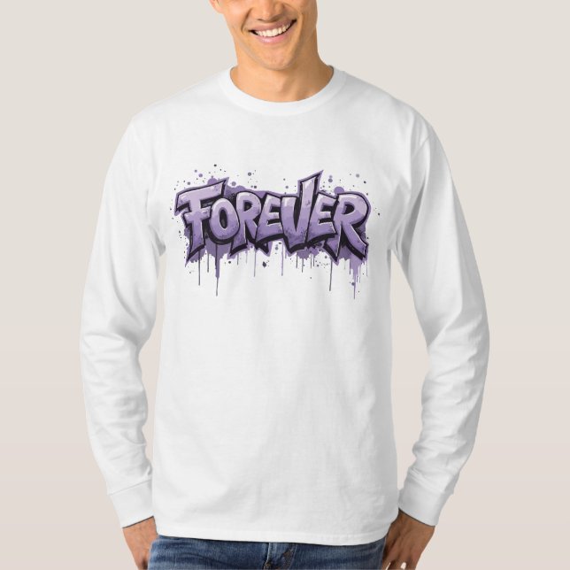 Graffiti Lavender Infinity "FOREVER" T-Shirt (Front)
