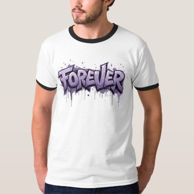 Graffiti Lavender Infinity "FOREVER" T-Shirt (Front)