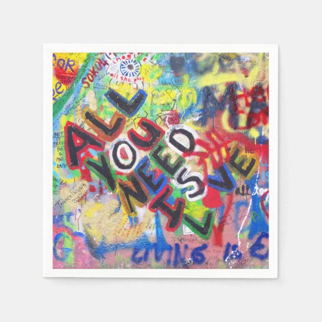 Graffiti Love Napkins (Front)