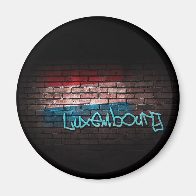 Graffiti; Luxembourg Flag Magnet (Front)