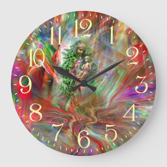 Graffiti Madonna Wall Clock (Front)