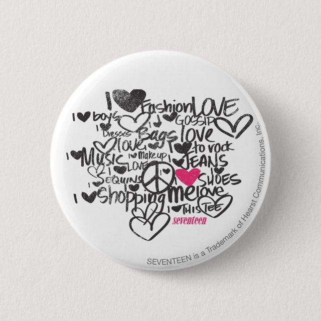 Graffiti Magenta 6 Cm Round Badge (Front)