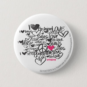 Graffiti Magenta 6 Cm Round Badge