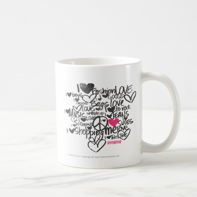 Graffiti Magenta Coffee Mug (Right)